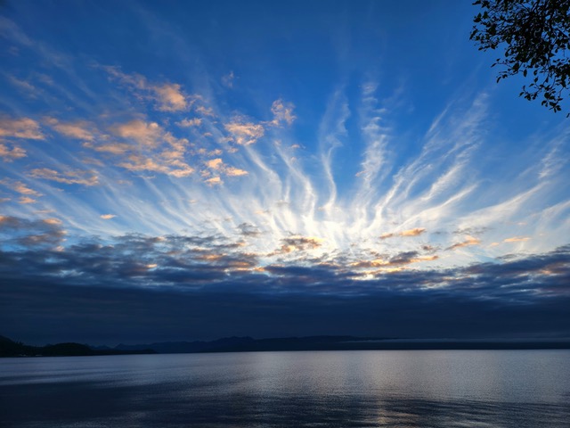 sky over a lake